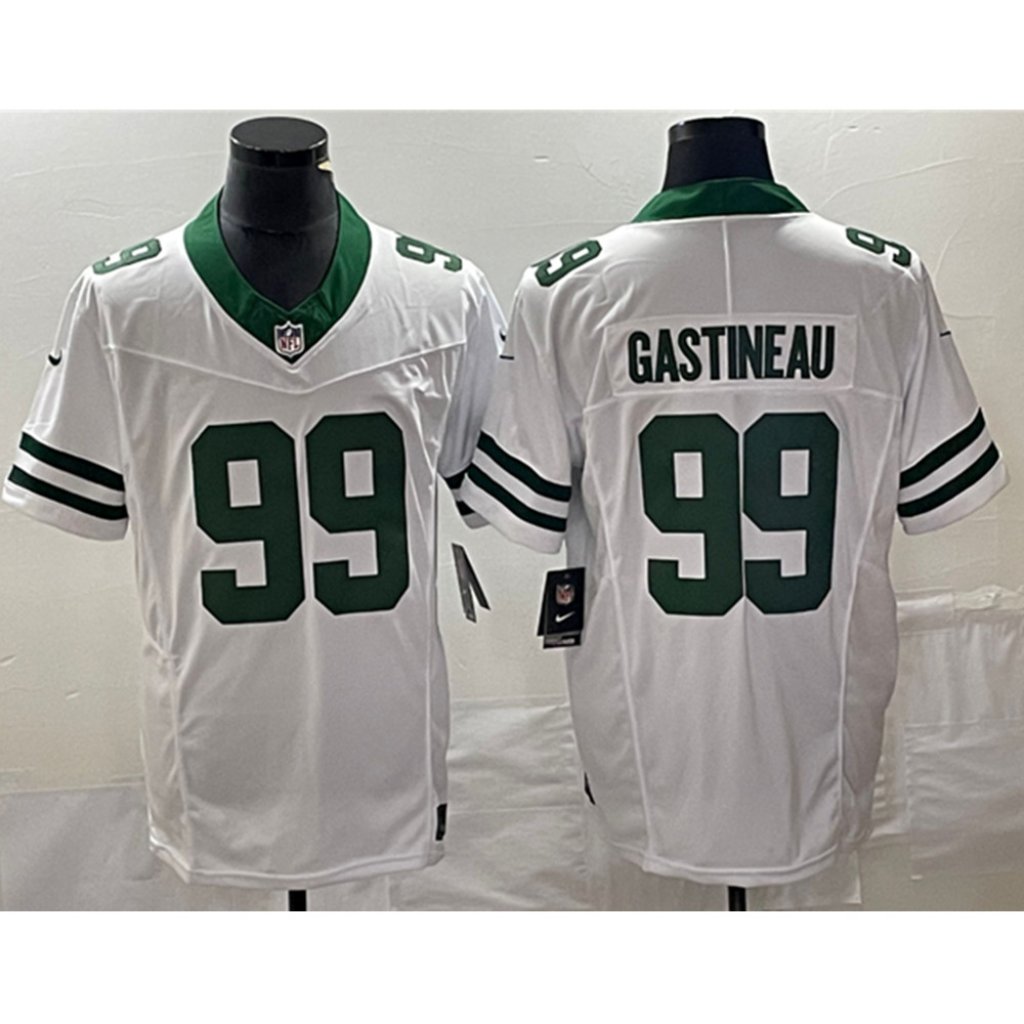 New York Jets Mark Gastineau White Throwback Limited Jersey